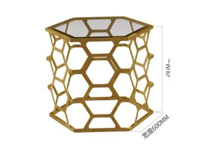 China Steel Nesting Sofa Side Table Sets Wholesale Mesa De Cafe Gold Metal Glass Modern Metal Frame Gold Mordern Coffee Table for sale