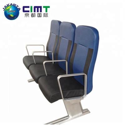 China Marine Chair/Train Chair/LT Style Factory Supply Bus Chair Sitting Back Double Passenger Seat Boat Fixed Rear Marine Black Seat for sale