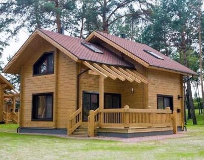 China Popular Style Wooden Villa House 2-Storey Luxury Prefabricated for sale