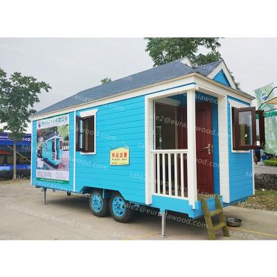 China Eco Friendly Wooden Trailer House Mobile Tiny  Eco Friendly Easily Assemble for sale