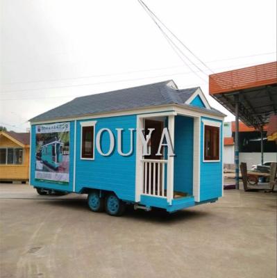 中国 tiny trail wooden house villa Structures Outdoor Timber Taizhou on sale cheap good quality 販売のため