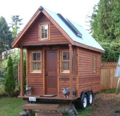 Chine 23mm  Floor Log Mobile Wooden Trailer House Tiny Trailer OYC 004 à vendre