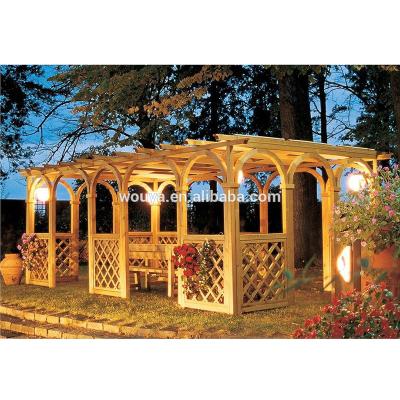 Chine 2020 Fresh design Hot sale wooden pergola pavilion prefab Wooden Houses Cheap promotion à vendre