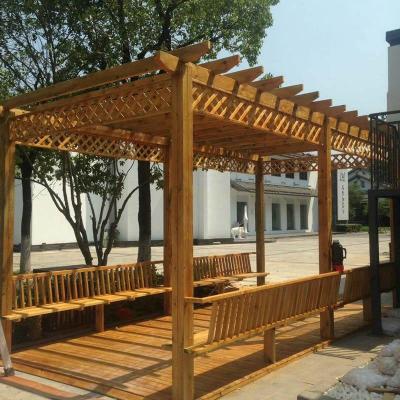 China 2020 low price wood pergola cover pergola roofing materials outdoor patio carbonized mini house easy assemble kiosk en venta