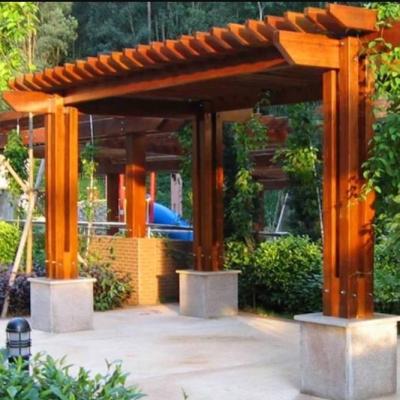 중국 2020 modern wood pergola kits garden pergola designs easy assemble customized outdoor patio carbonized eco-friendly 판매용