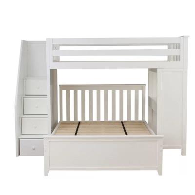 China Staircase Combo Wooden Kids Bunk Bed with Desk and Storage Drawers for sale