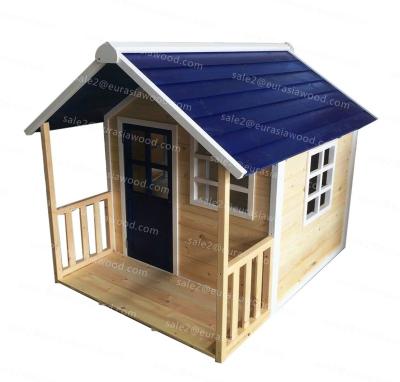 Κίνα OY-488 Kids Outdoor Playhouse L1400xW1720XH1360 mm Russian Pine Wood προς πώληση