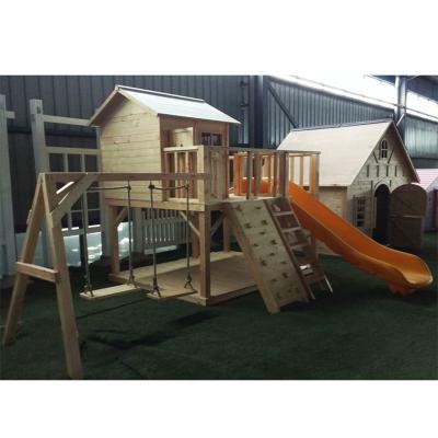 China OYK Kids Outdoor Playhouse With Swing L2600*W1200*H1700mm for sale