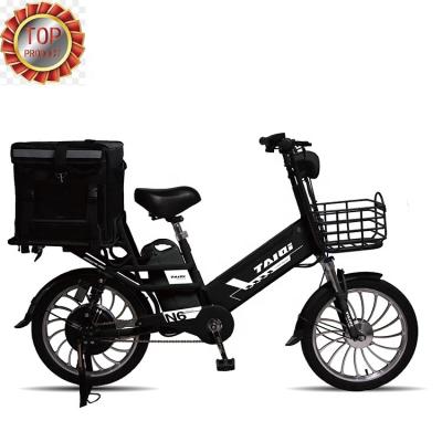 China Steel Electric Bike Long Range Double Lithium Battery Food Delivery Electric Bike TAIQI N6 for sale