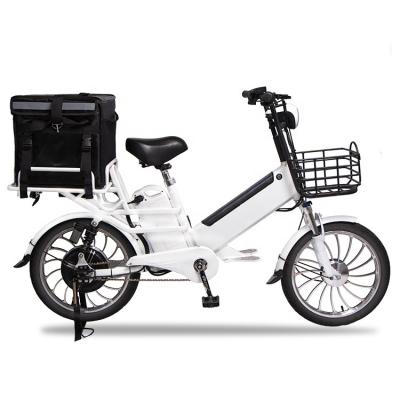 China 48v350w Double Carbon Steel Lithium Batteries Carbon Steel Frame Food Delivery Electric Bike for sale