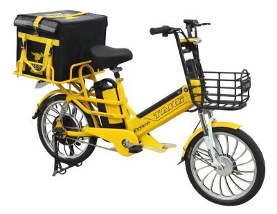 China 350W/48V carbon steel double 12ah and 12ah/48V lithium batteries food delivery electric bike electric bicycle for sale