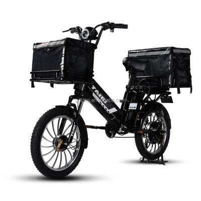 China Carbon Steel 351 Lithium Batteries 15ah+10ah/48v Two Brushless Motor 351 - 500w Carbon Steel 350W/48V Pizza Delivery Ce Electric Bike 30-50km/h for sale