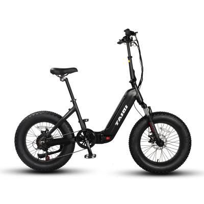 China EU Luxury Warehouse TAIQI N8 Free Dropshipping 48v 500w Electric Folding Bicycle Folding Electric Bike Ebike E-Bike for sale