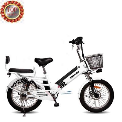 China TAIQI 48V lithium battery steel electric bike 14 inch carbon steel city e-bike high 240 -350W/48 12ah/48v for sale