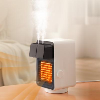 China Portable Combo Heater Air Humidifier W Night Heating Personal Oscillating Ceramic Light Home Appliance Fast Heater PTC Space Fan for sale