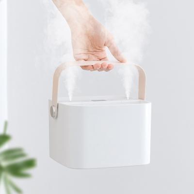 China Left Hand Nozzle 4000mAh Battery 2.5L Dual Mist Ultrasonic Cool Mist Air Humidifier For Bedroom Home Office Baby Fill Top Humidifier for sale