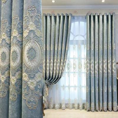 China New blackout curtains for living room bedroom blackout luxury European high quality elegant curtains for sale