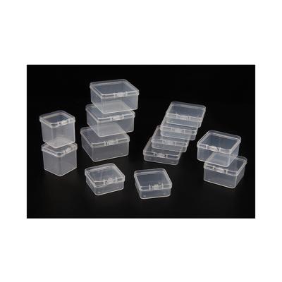 China Mini PP Flip Square Clear Plastic Box Widely Used Good Prices For Storage for sale