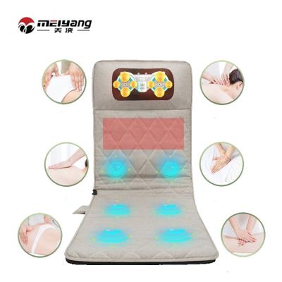 China Wholesale Electric Massage Mattress Fuan Meiyang Full Body Heating Vibration Massage Mattress Portable Massager Bed Kneading Cushion With Pillow for sale