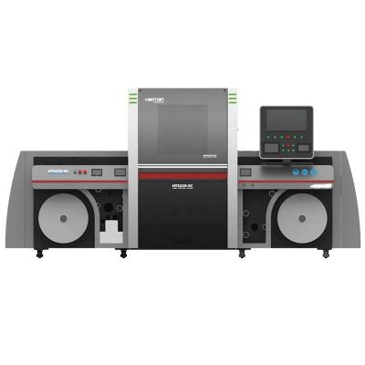 China Synergistic Machine Repair Shops Haotian Digital Label Machine Bronzing + Varnish Two Color Printing Machine for sale