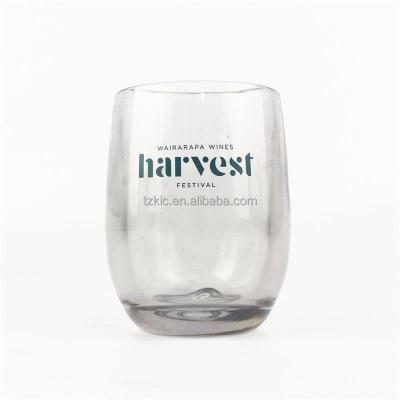 China Heavy Bottom Plastic Colored Stemless Wine Glass 12 oz for sale