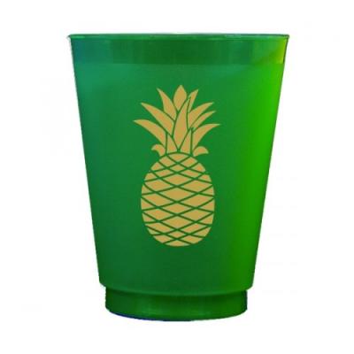 China Viable Green Frost Flex Pineapple Cups 12 oz for sale