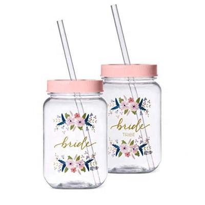 China 16oz Wedding Mason Jar Drinking Tumbler WITH LID for sale