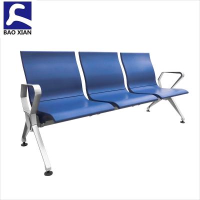 China Modern High Quality PU Polyurethane Cushion 3 Seats Airport Waiting Chair for sale