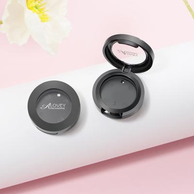 China Other Beautiful Mini Black Plastic Eyeshadow Blush Case Eyeshadow Packaging 26mm Single Eyeshadow Compact for sale