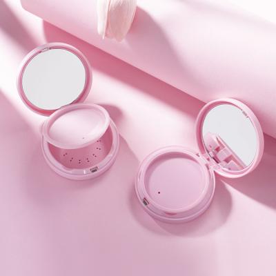 China Other 2 Layers Double Layer Cute Pink Powder Compact Packaging Empty Compact Case for sale