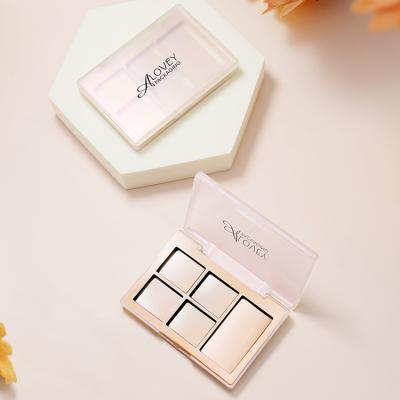 China Other Frosted Cap Rose Empty Gold Eyeshadow Packaging Private Label Eyeshadow Palette Plastic for sale