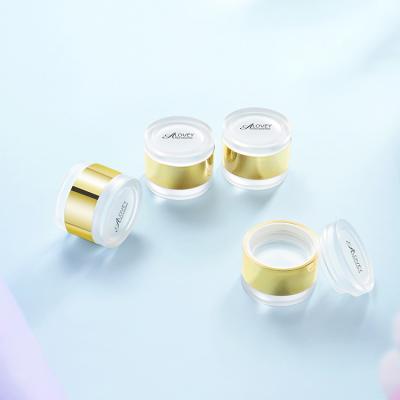 China Powder Container Factory Price Cosmetic Loose Frosted Plastic Jar For Eye Cream Cream Double Side Jar for sale