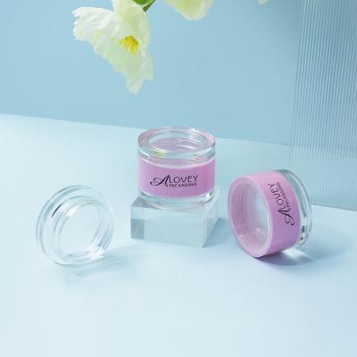 China Cute Pink Cosmetic Loose Cosmetic Container Eye Powder Jar 3g Double Cream Sided Jar 2 In 1 Cosmetic Jar for sale