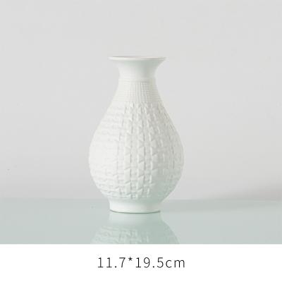 China White Matte Handwork Porcelain Decoration Traditional Art Design Wedding Ceramic Vases For Home Decoration for sale