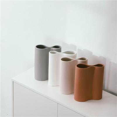 China Wedding minimalist modern matte decoration clay color ceramic vases for home decor vase for sale