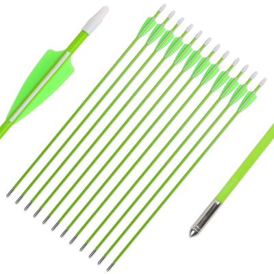 China 7mm Round Archery Fiberglass Arrows Spine 700 Diameter 7mm Long TIR Tip For Target Shooting Practice Youth Recurve Bow for sale