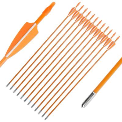 China 7mm Round Archery Fiberglass Arrows Spine 700 Diameter 7mm Long TIR Tip For Target Shooting Practice Youth Recurve Bow for sale