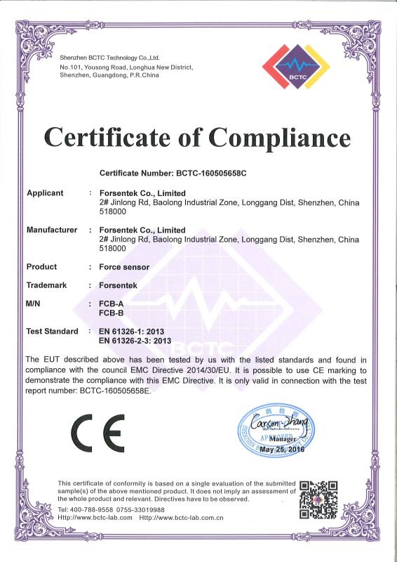 CE - Force sensor torque transducer