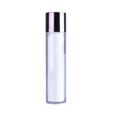 China 50ml Personal Care Cosmetic Lotion Eye Cream Serum Plastic Plastic Swirl Airless Bottle With Pump for sale