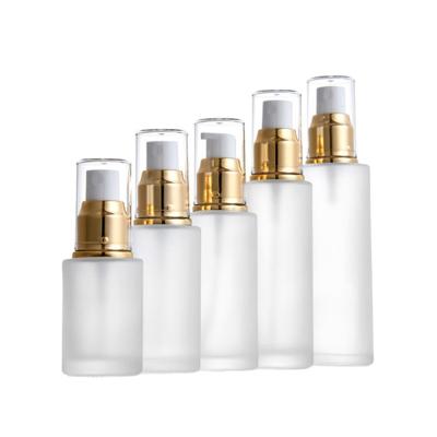 China Cosmetic Foundation Bottle Lotion Essential Oil Perfume Glass Liquid Bottle Frosted for sale