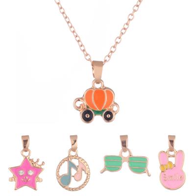 China FASHIONABLE children's pumpkin car accessories can replace the set decoration of the new cartoon pendant children's necklace for sale