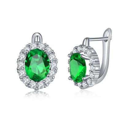 China Fast Delivery Hot Selling Silver Gemstone Crystal Earrings Stud Earrings For Women for sale