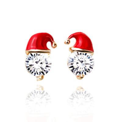 China Crystal Christmas Earrings For Women Romantic Santa Claus Christmas Hat Tree Elk Drop Earrings Jewelry Girls Christmas Gifts for sale