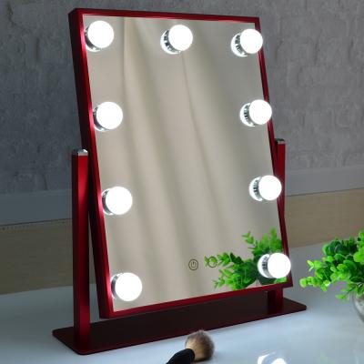 China Beautme 360 ​​mirror vanity table decor luxury lighted standing led hollywood mirror with bulb lights for sale