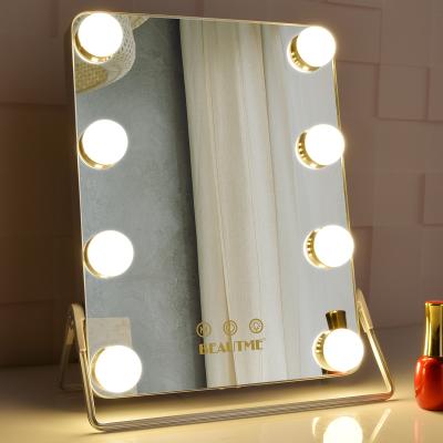 China BEAUTME Lighted Dresser Vanity Mirror Makeup Table Hollywood Mirror with Lights for sale