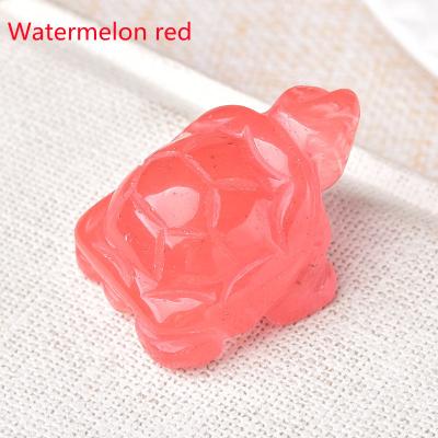 China China Hand Cut Natural Crystal Tortoise Watermelon Red Crystals Healing Stones For Home Decoration Gifts for sale