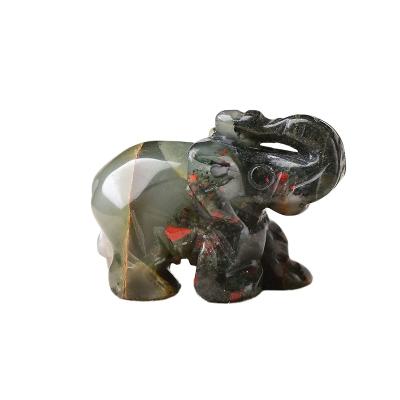 China Wholesale Globe Hand Carved Natural Crystal Elephant African Energy Stone Healing Stone For Crafts Home Decor for sale