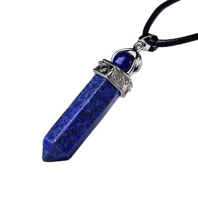 China Fashionable Natural Crystal Point Pendant For Ladies Jewelry Crystal Jewelry Healing Stone Lapis lazulite for sale