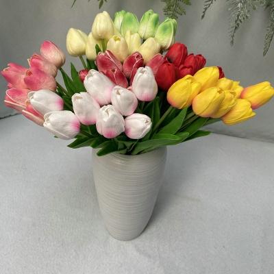 China TONGFENG Bouquet Soft Glue Simple Tulip Artificial Flower Arrangement Home Room Decoration Wedding Party Hotel Decoration for sale