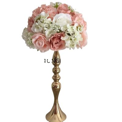 China 30CM Flower Head Rose Flower Wedding Party Decoration Road Lead Artificial Rose Ball Table Centerpiece Arch Wall Panel Runner TONGFENG for sale